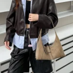 Vintage Luxury Leather Women’s Shoulder Bag - Image 6