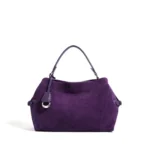 Women’s Suede Cowhide Leather Shoulder Tote - Image 4