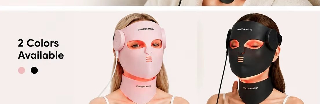Wireless 7-Color LED Silicone Face and Neck Mask product details