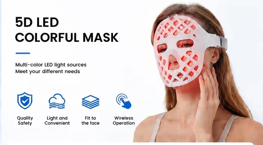 Wireless 5D LED Face Mask with Remote Control product details
