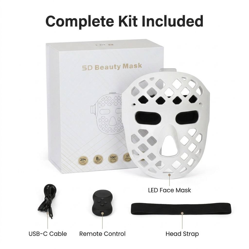 Wireless 5D LED Face Mask with Remote Control product details