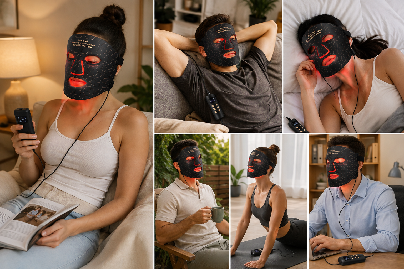 7-Color LED Face Mask with Red & Near-Infrared Light product details